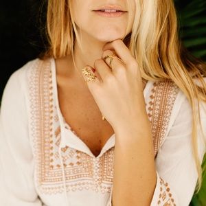 14k Gold Pineapple Ring